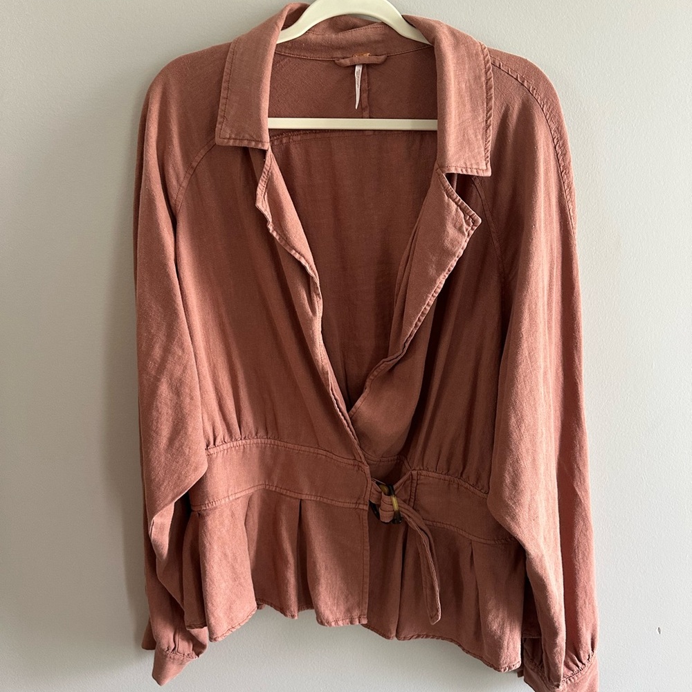 Free People Terracotta Outerwear/Blouse